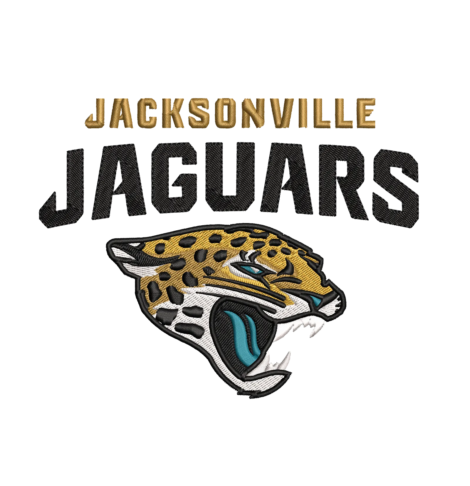 Jacksonville Jaguars - Pack of 6 Designs - 2 Sizes - Embroidery Design