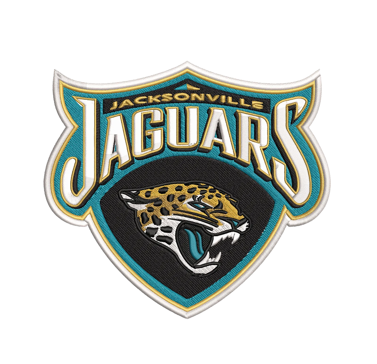 Jacksonville Jaguars - Pack of 6 Designs - 2 Sizes - Embroidery Design