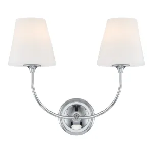 Libby Langdon Sylvan 2 Light Polished Chrome Sconce