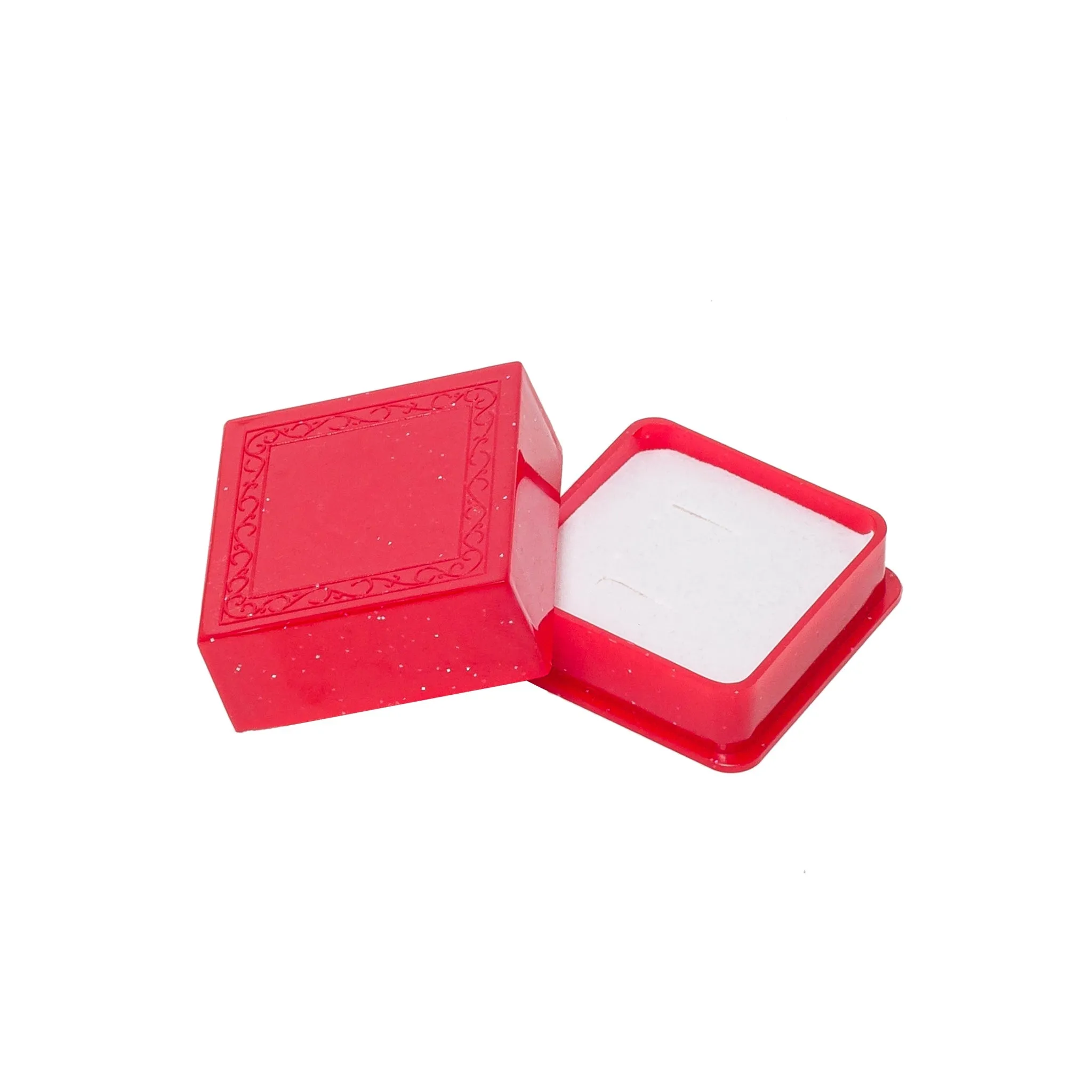 Lift off Lid Red Plastic Ring Box