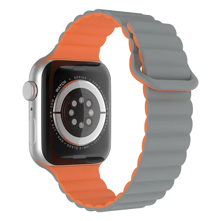 Magnetic Silicone Band for Apple Watch Band 38/40/41mm & 42/44/45mm Dual Colors