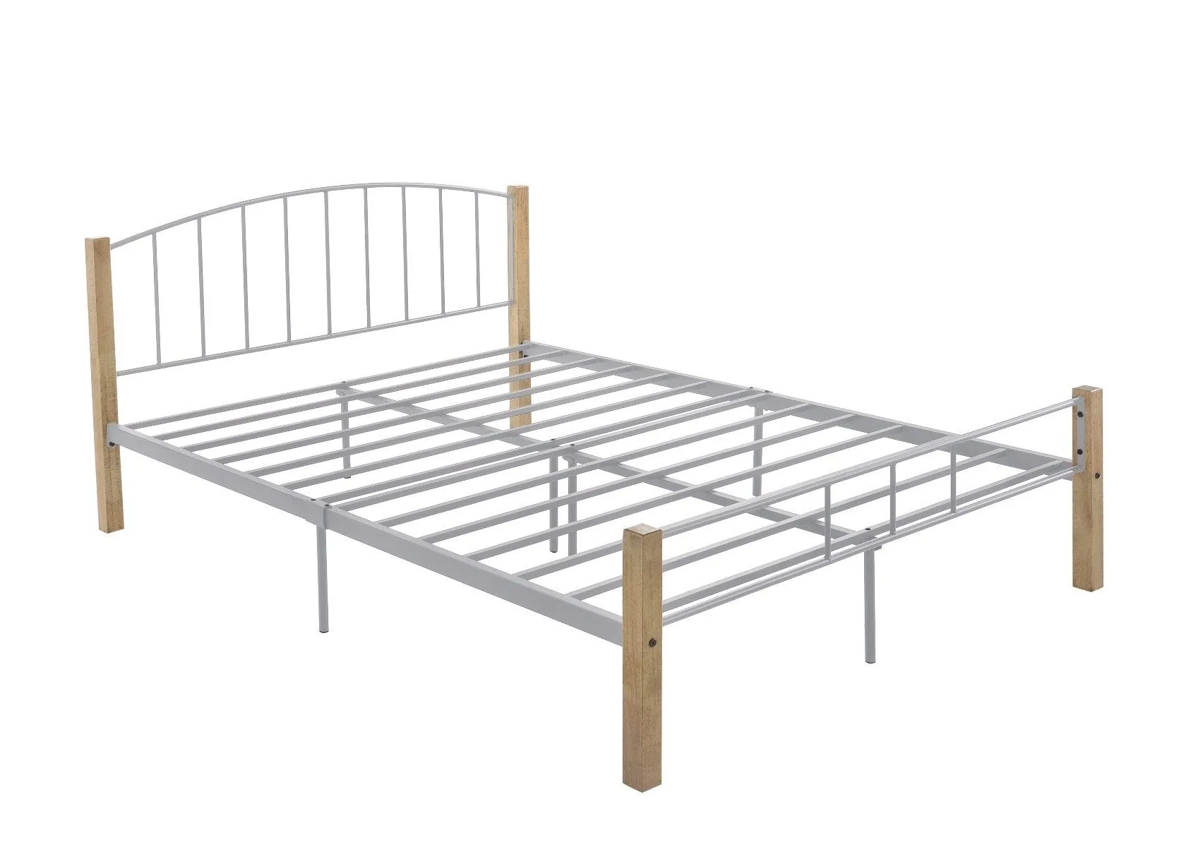 Metal Queen Bed Frame Natural   Silver