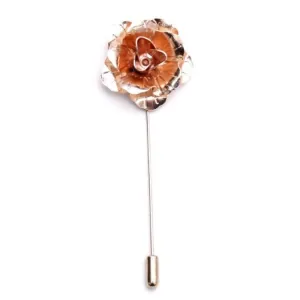 Metal Rose Flower Lapel Pin