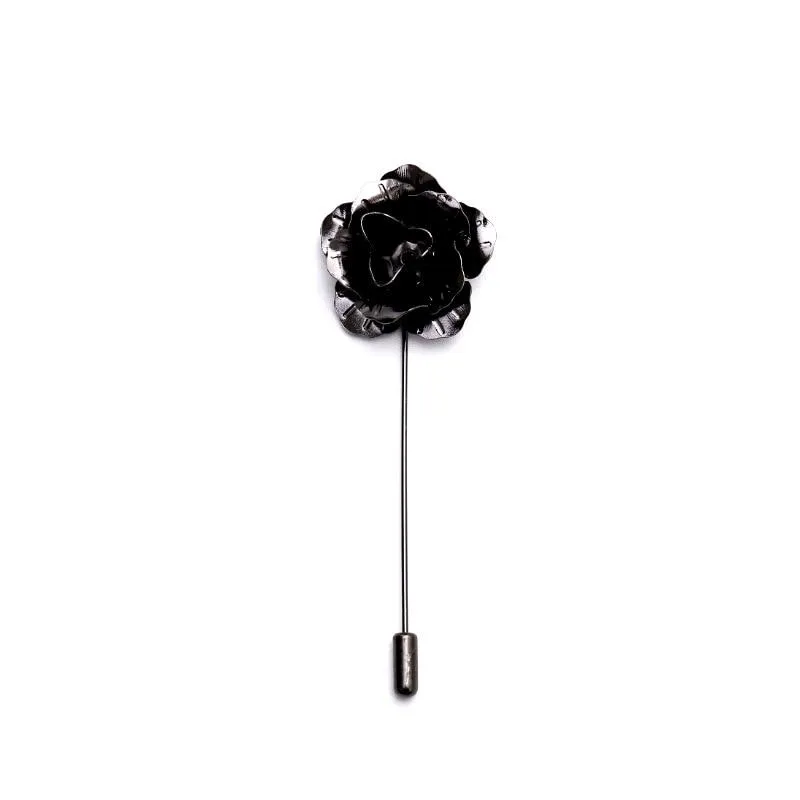 Metal Rose Flower Lapel Pin