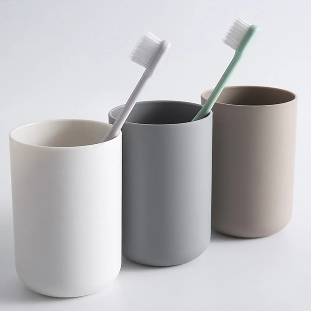 Minimalist Solid Color Plastic Wash Cup, HG0092