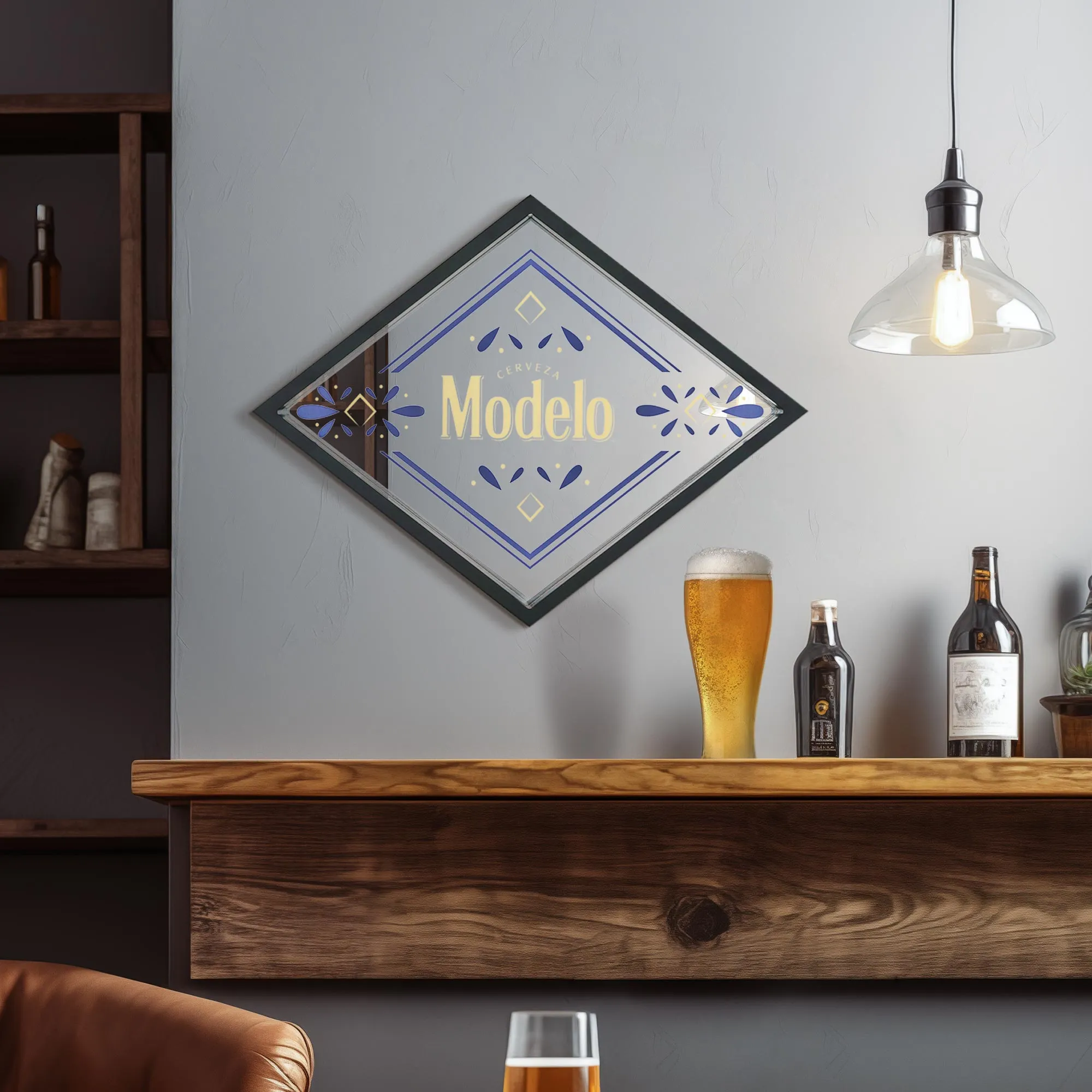 Modelo Printed Framed Mirror