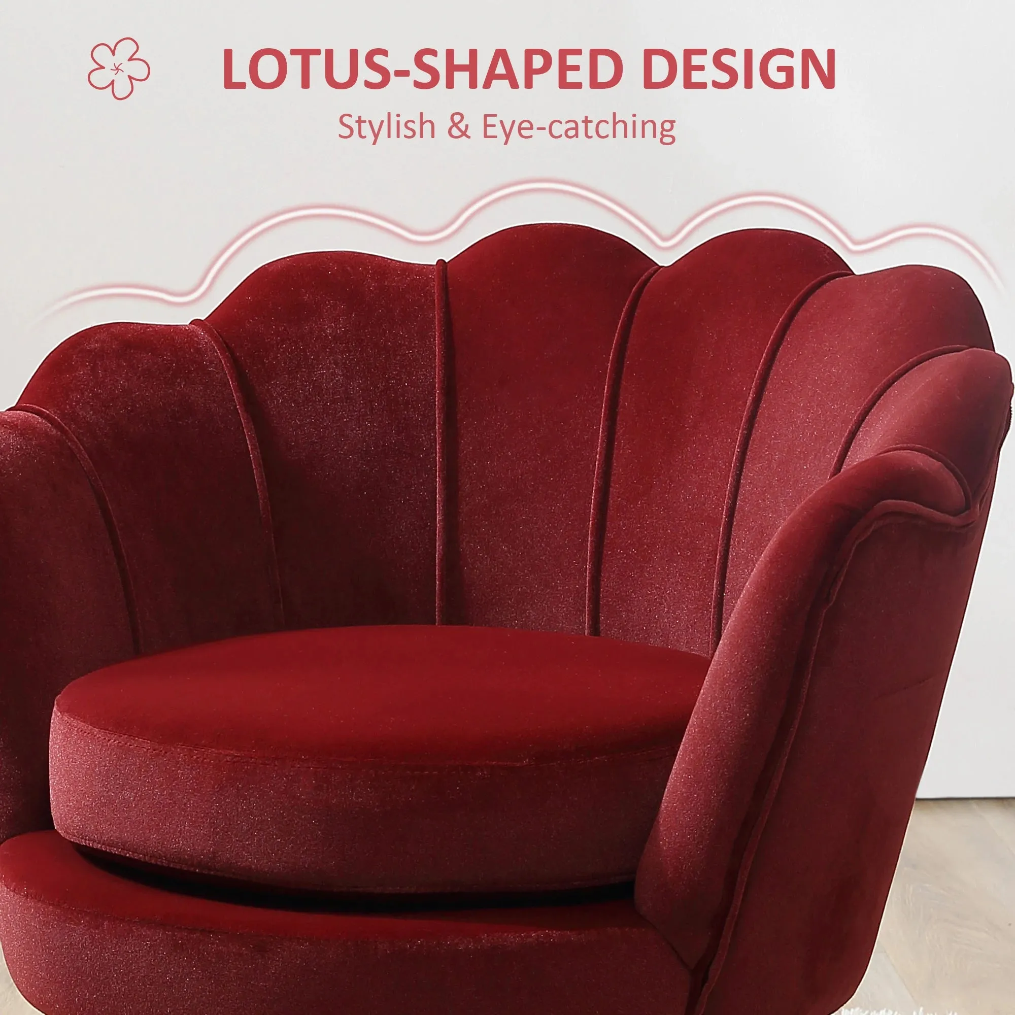 Modern Chair with Velvet-Touch Fabric and Gold Metal Legs - Available in 5 Colours