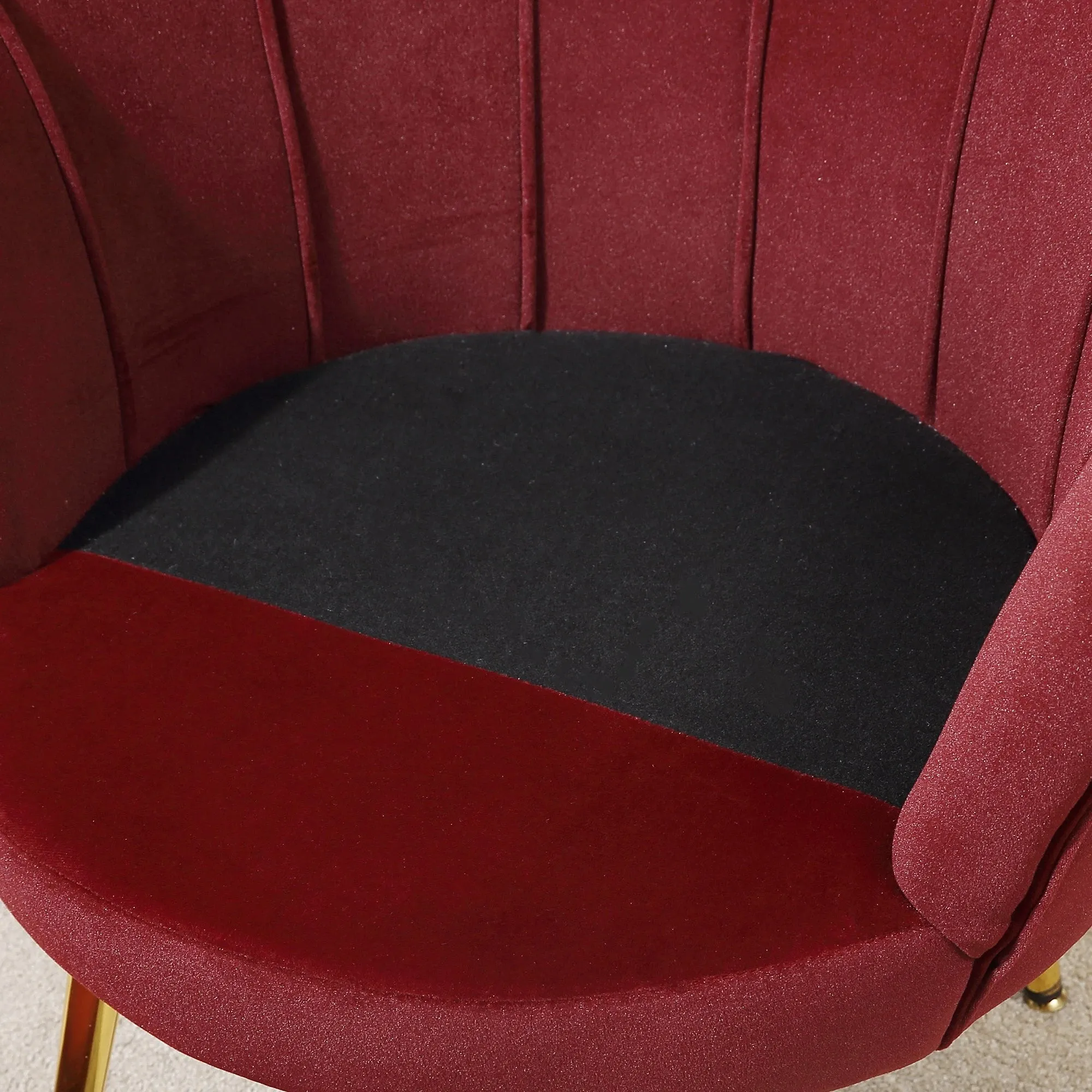 Modern Chair with Velvet-Touch Fabric and Gold Metal Legs - Available in 5 Colours