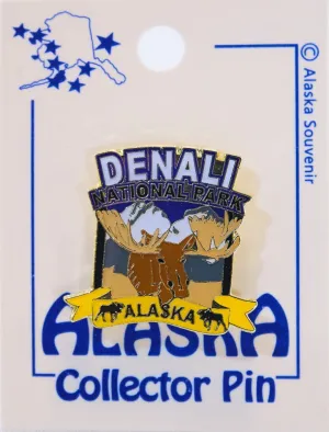 Moose Head Alaska Denali Pin