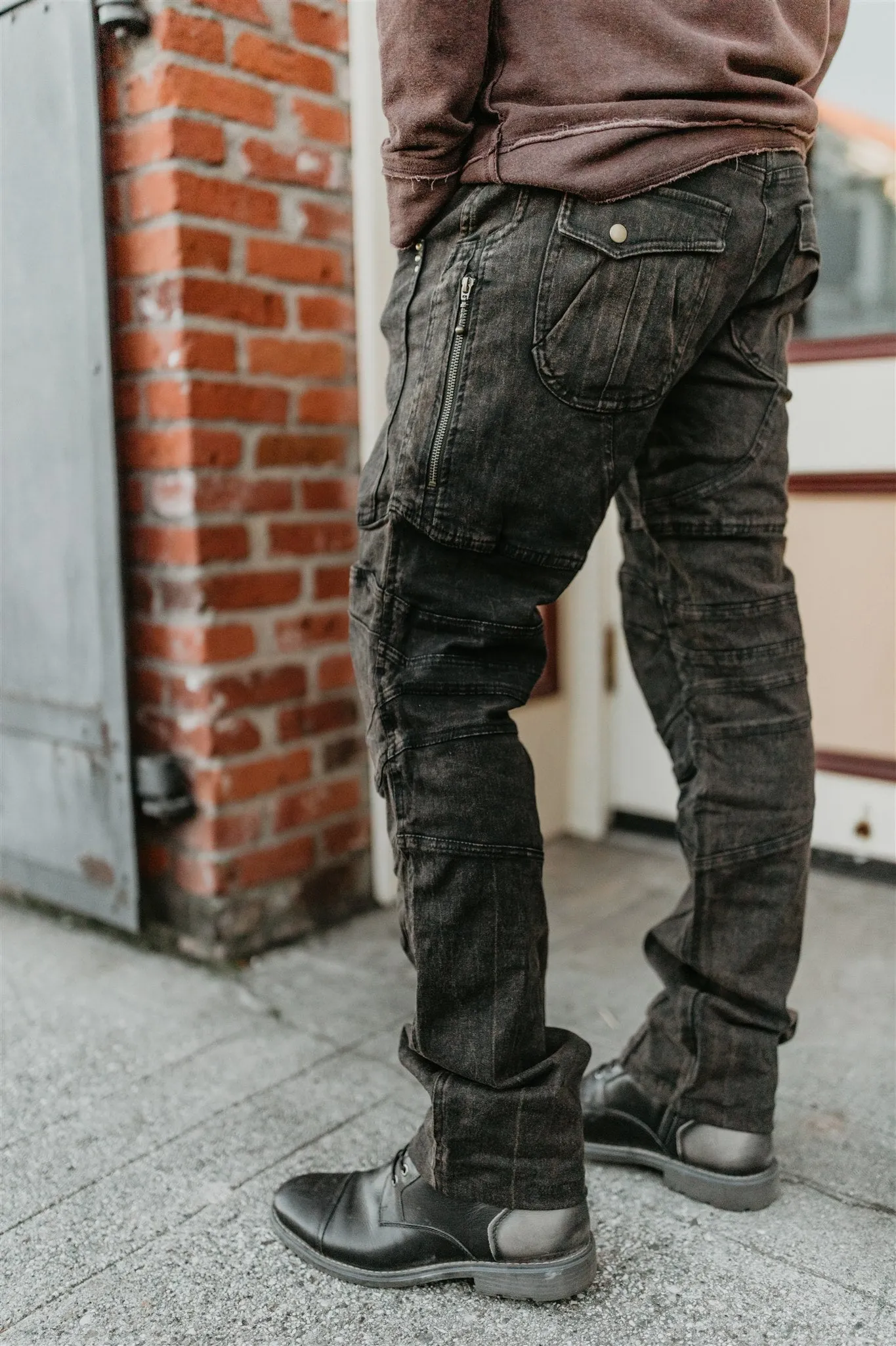 Moto Maxx Pants - Black Mud - Stretch Canvas