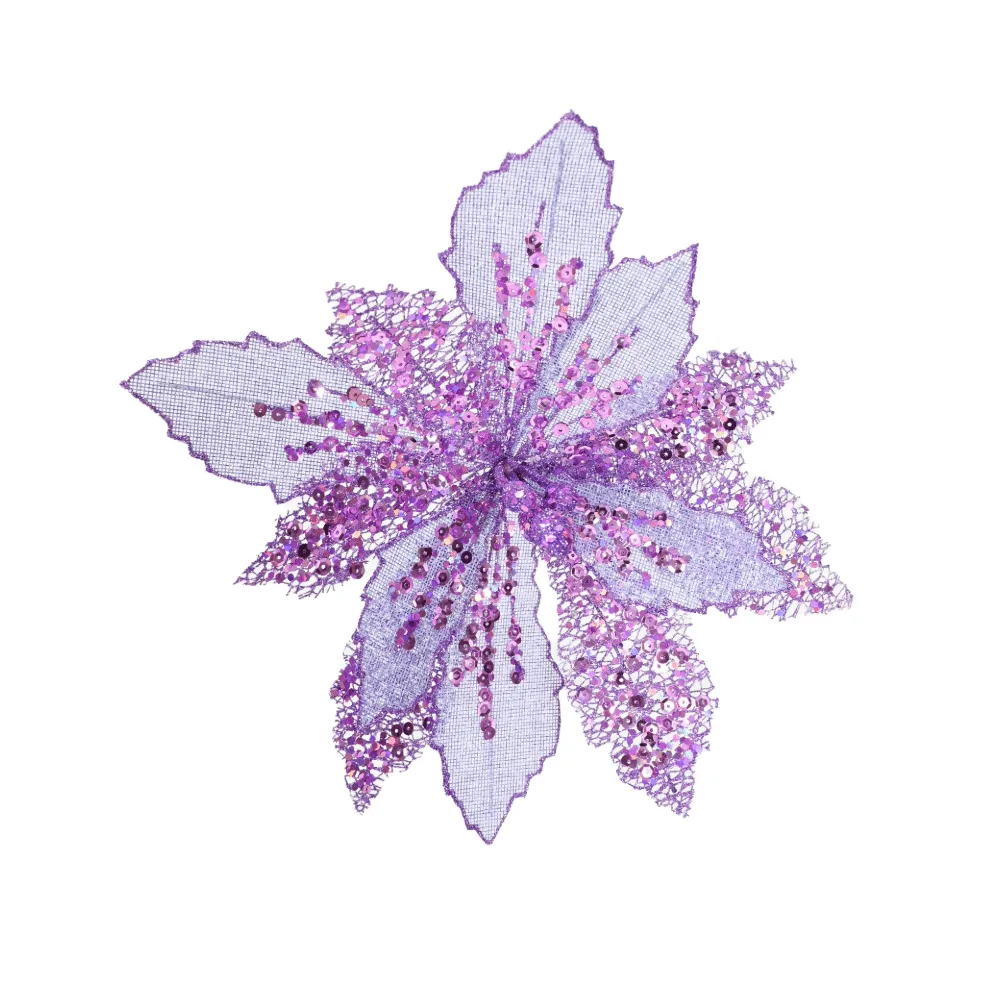 Mystic Jewel Poinsettia Clip Asst