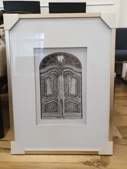 Ornate Doors Fake Pencil Wall Art set of 2