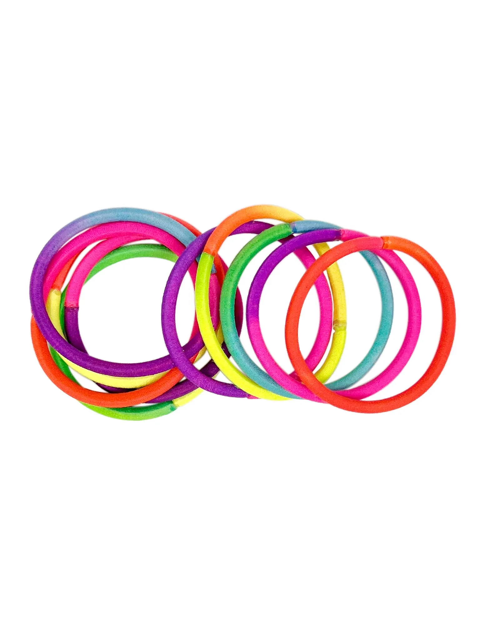 Pink Poppy Two-Tone Hair Elastics