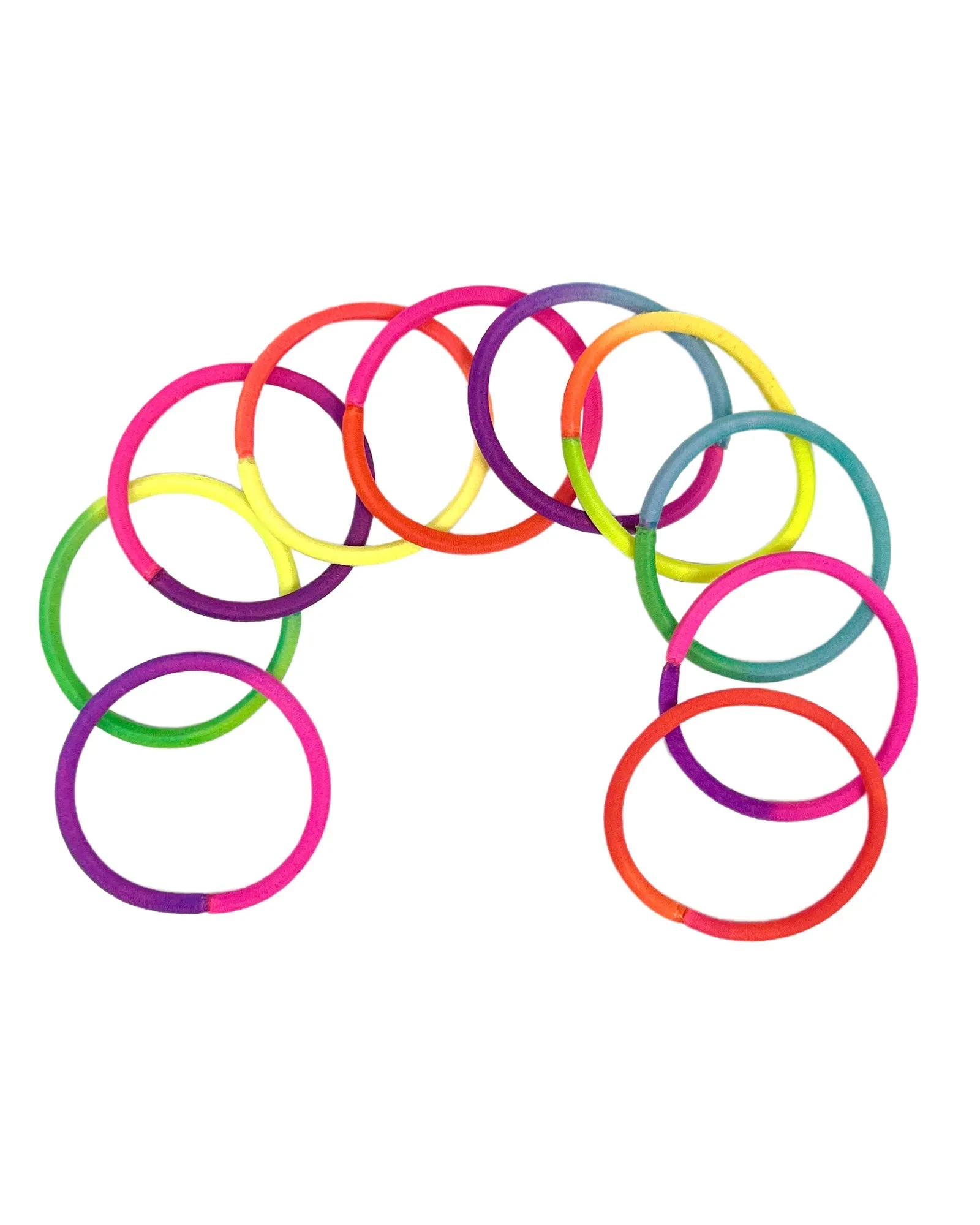 Pink Poppy Two-Tone Hair Elastics