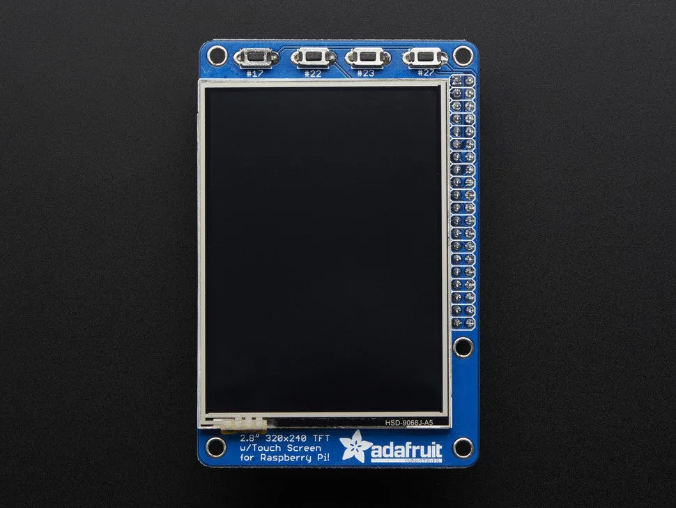 PiTFT Plus Assembled 320x240 2.8" TFT   Resistive Touchscreen - Pi 2 and Model A  / B 