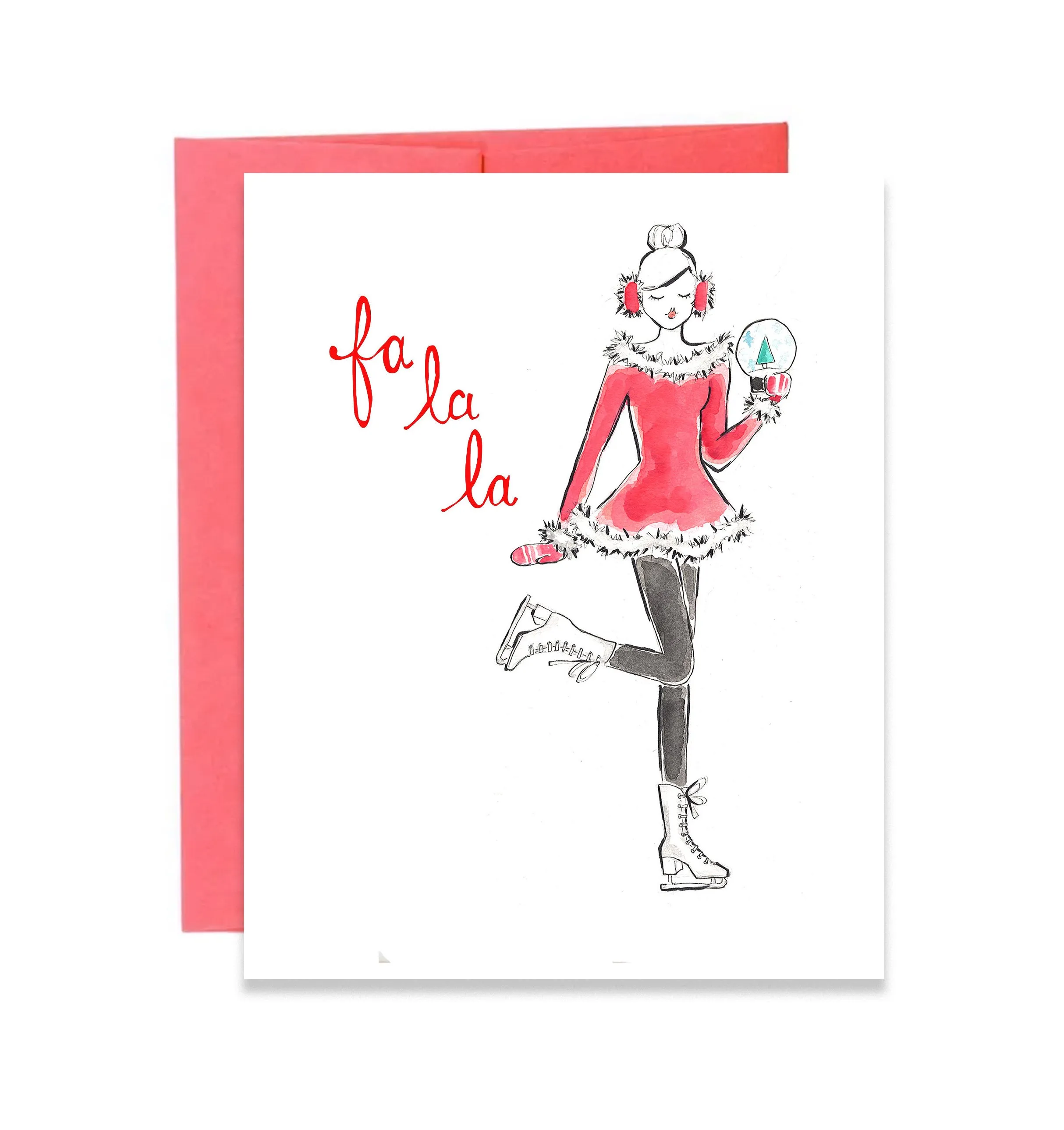 Pre-Order Christmas Card - Ice Skating Girl