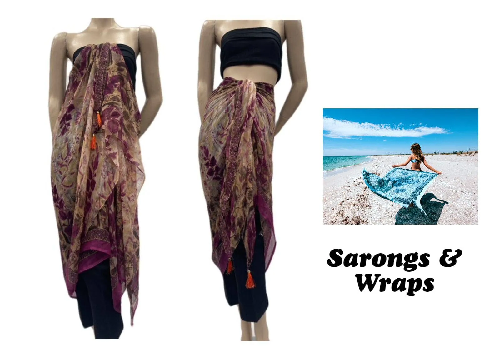 Printed Chiffon Sarong - 13