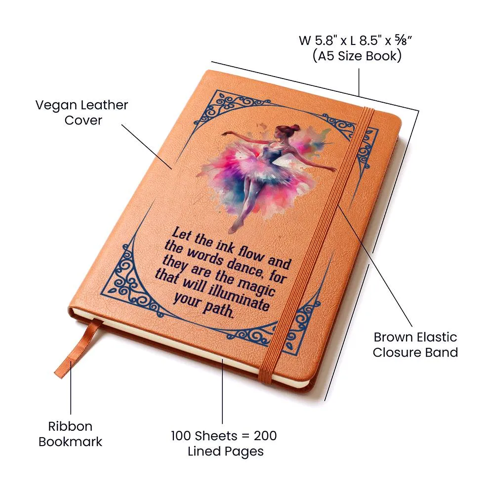 Printed Leather Journal Ballerina