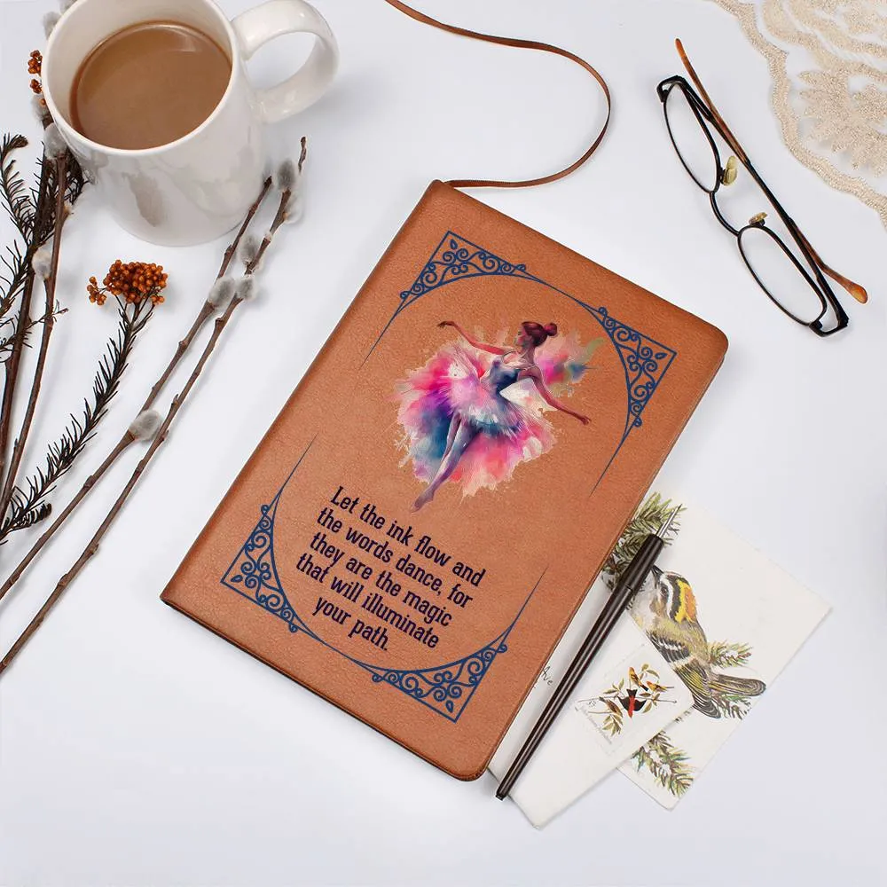 Printed Leather Journal Ballerina