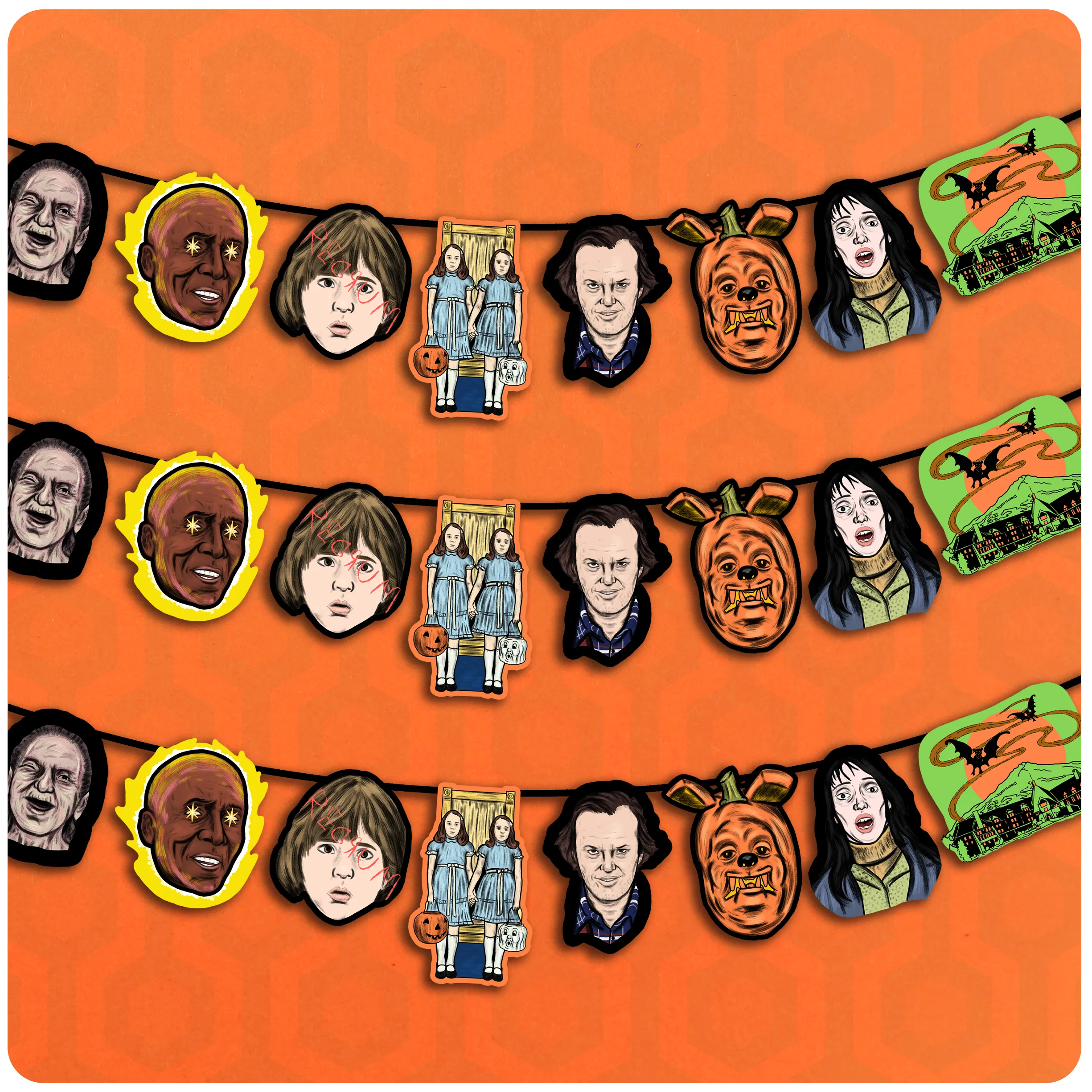 Retro Inspired The Shining Horror Character Cutout Banner