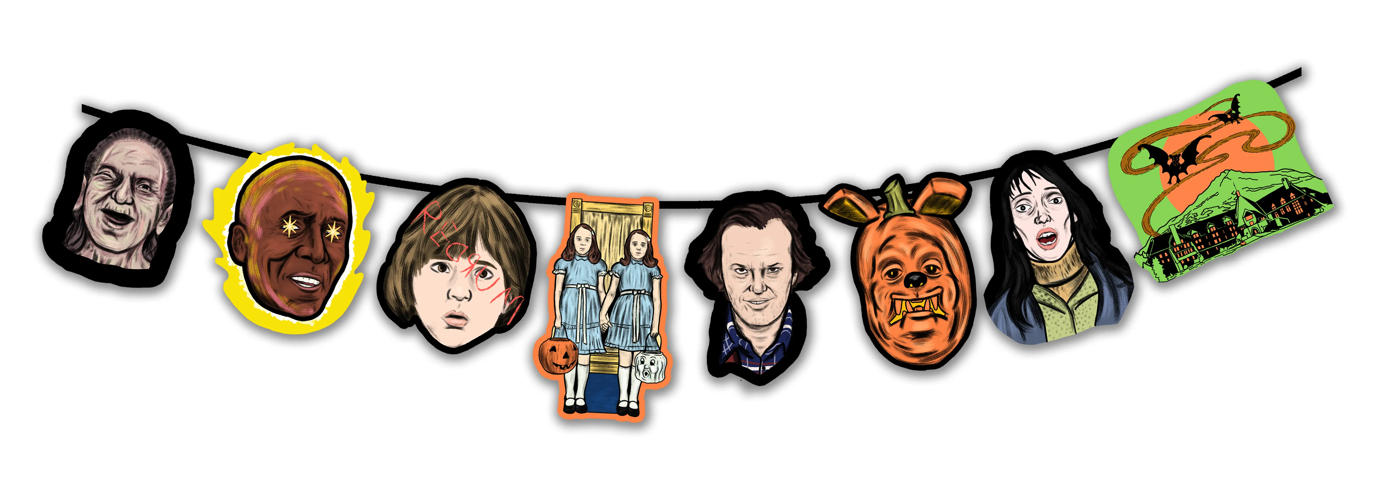 Retro Inspired The Shining Horror Character Cutout Banner