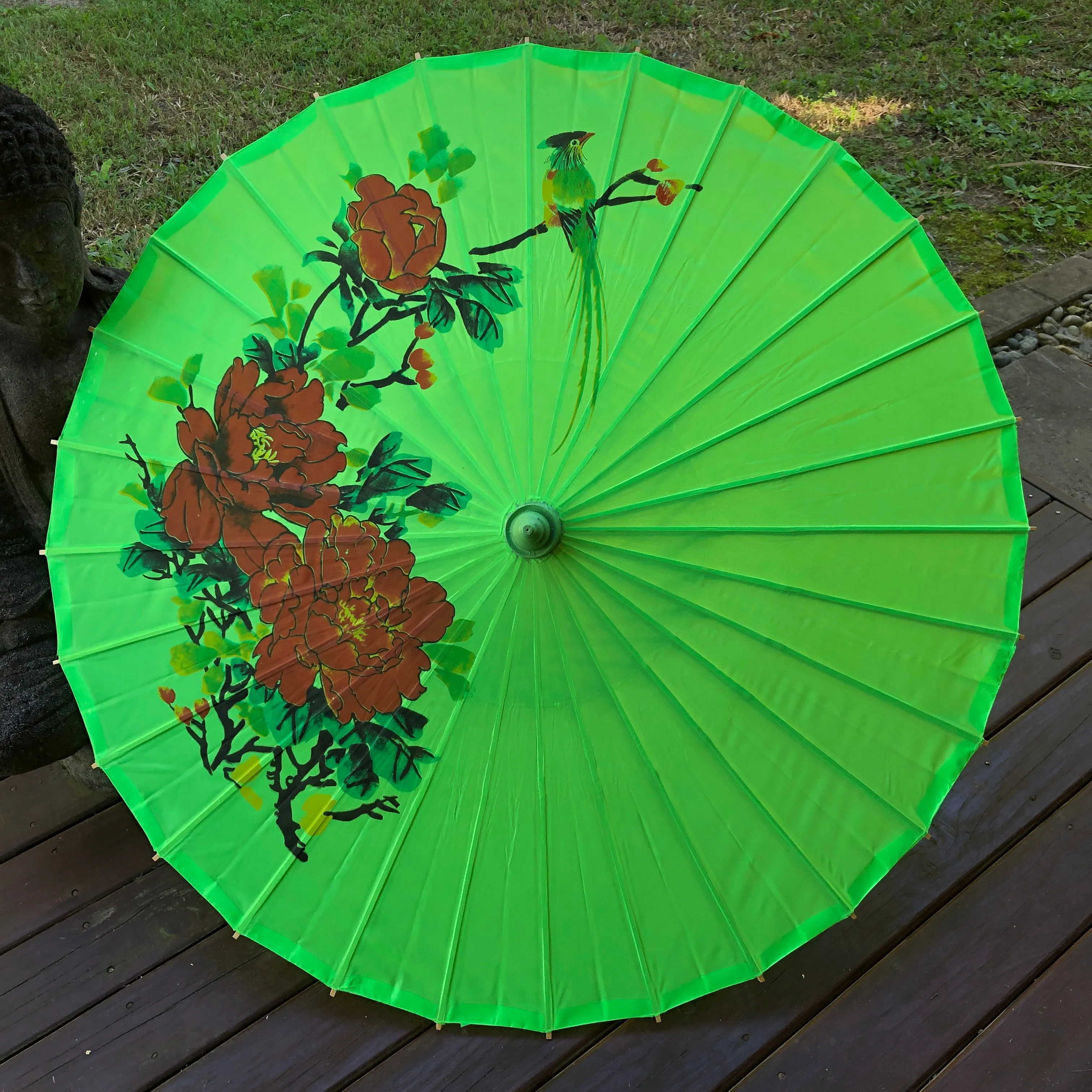 SALE - Peony flowers nylon parasol