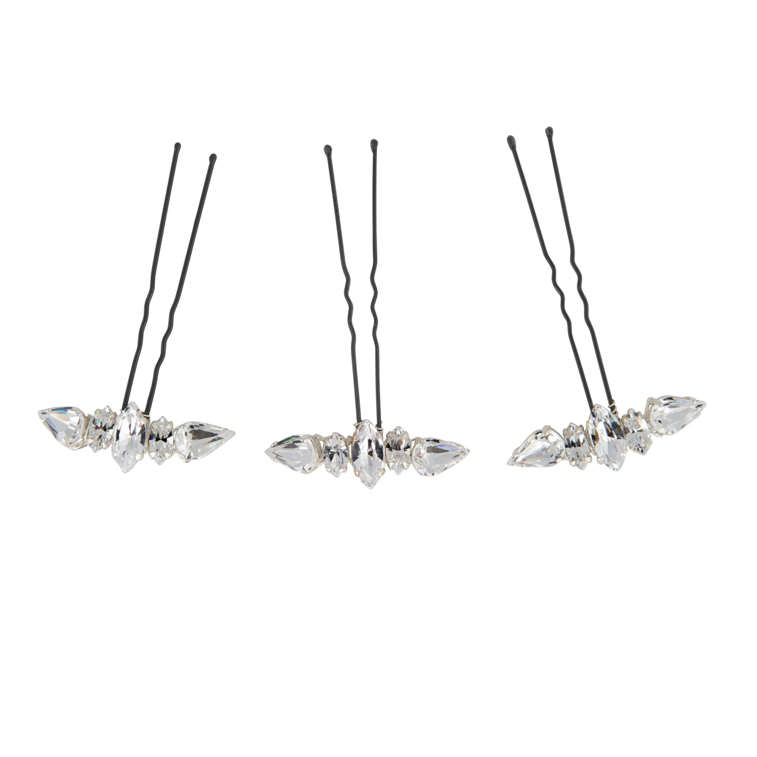 Set of Diamante Hepburn Vintage Hair Pins