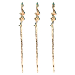 Snake Hair Sticks For Buns - Set Of 3 Gold Hair Stick Pin - Hair Chopsticks