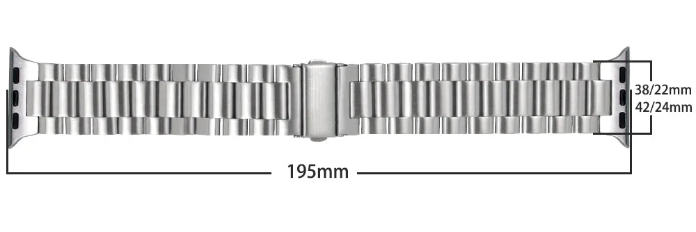 Stainless Steel Metal Band for Apple Watch Ultra 49mm, 42/44/45mm