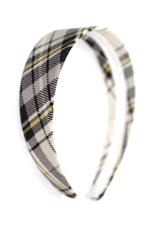 The Hairklip Black Checkered Broad Hairband