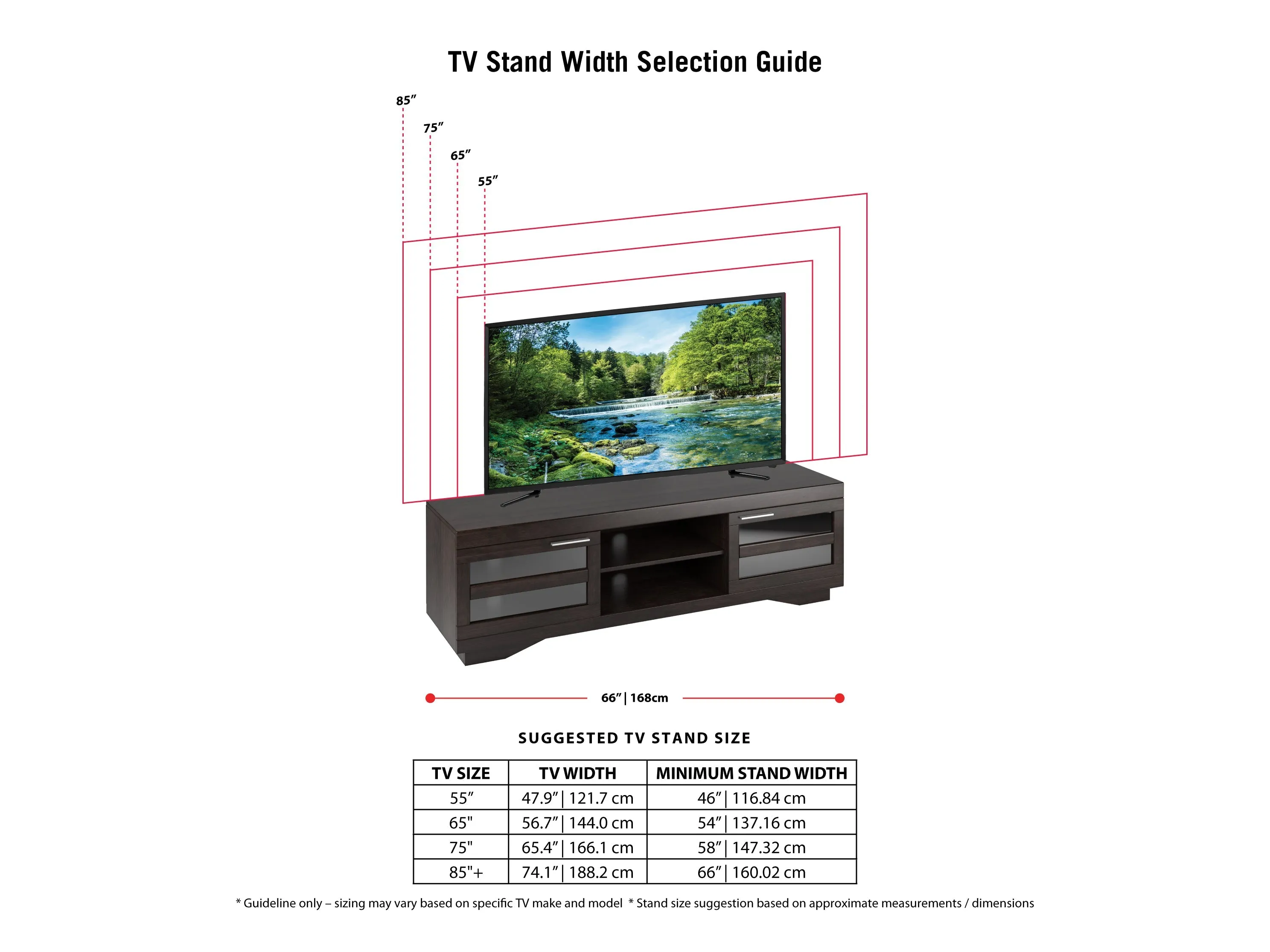 TV Bench, TVs up to 85"