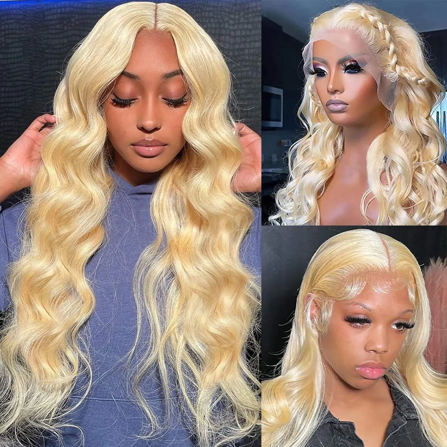 Wear and Go Glueless Lace Front Wigs Pre Plucked Deep Wave