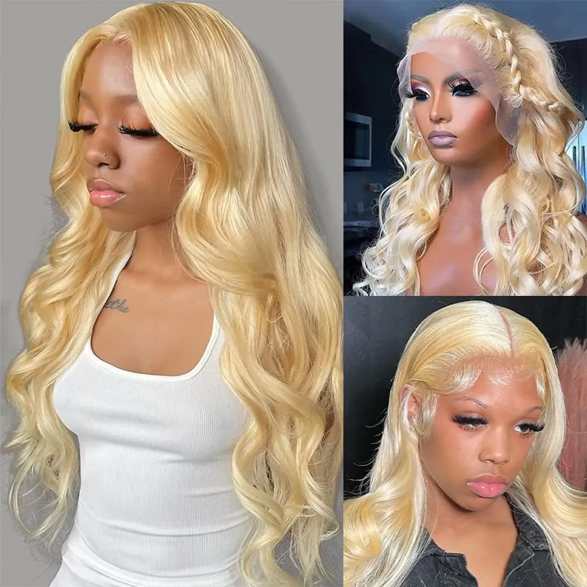 Wear and Go Glueless Lace Front Wigs Pre Plucked Deep Wave