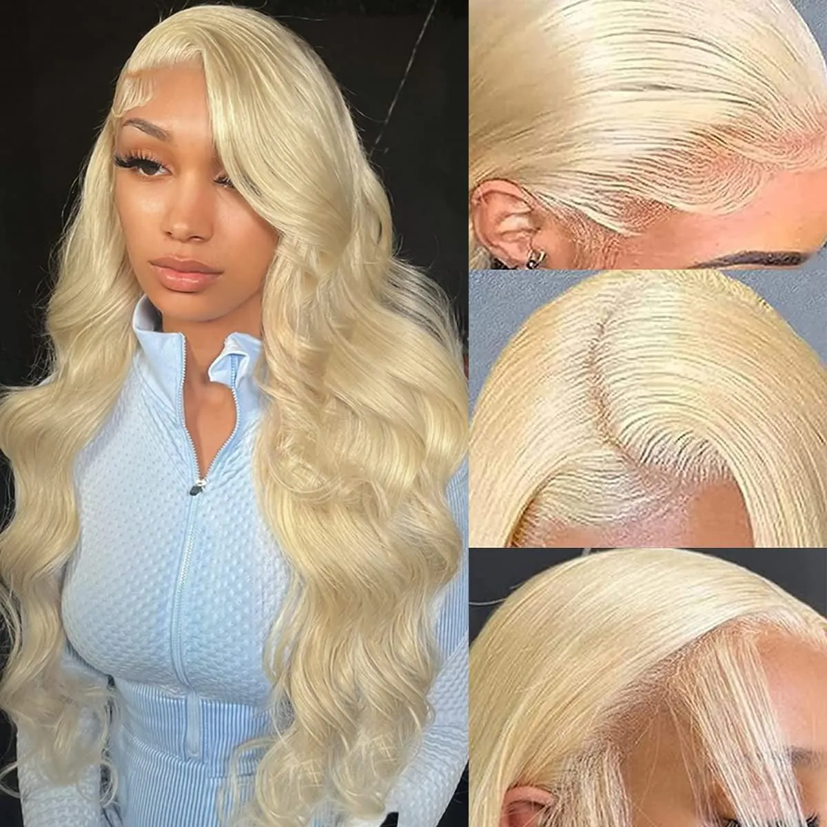 Wear and Go Glueless Lace Front Wigs Pre Plucked Deep Wave