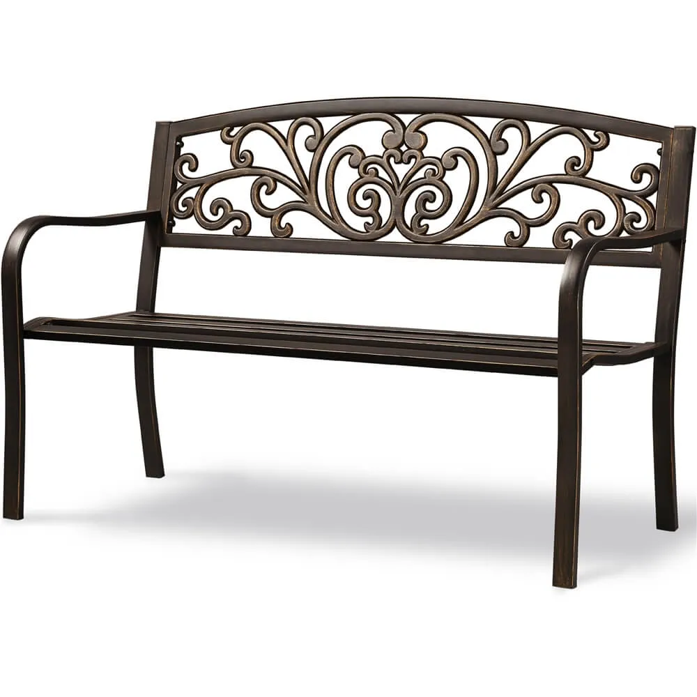 Yaheetech Garden Metal Bench